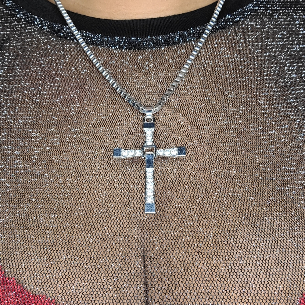 Hinged Cross Pendant Necklace